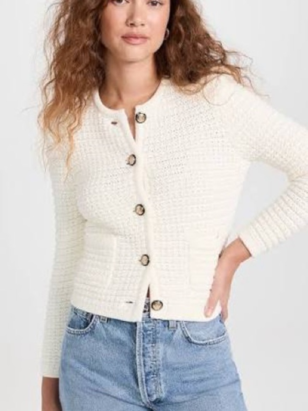 ba&sh Ivory Gaspard Cardigan